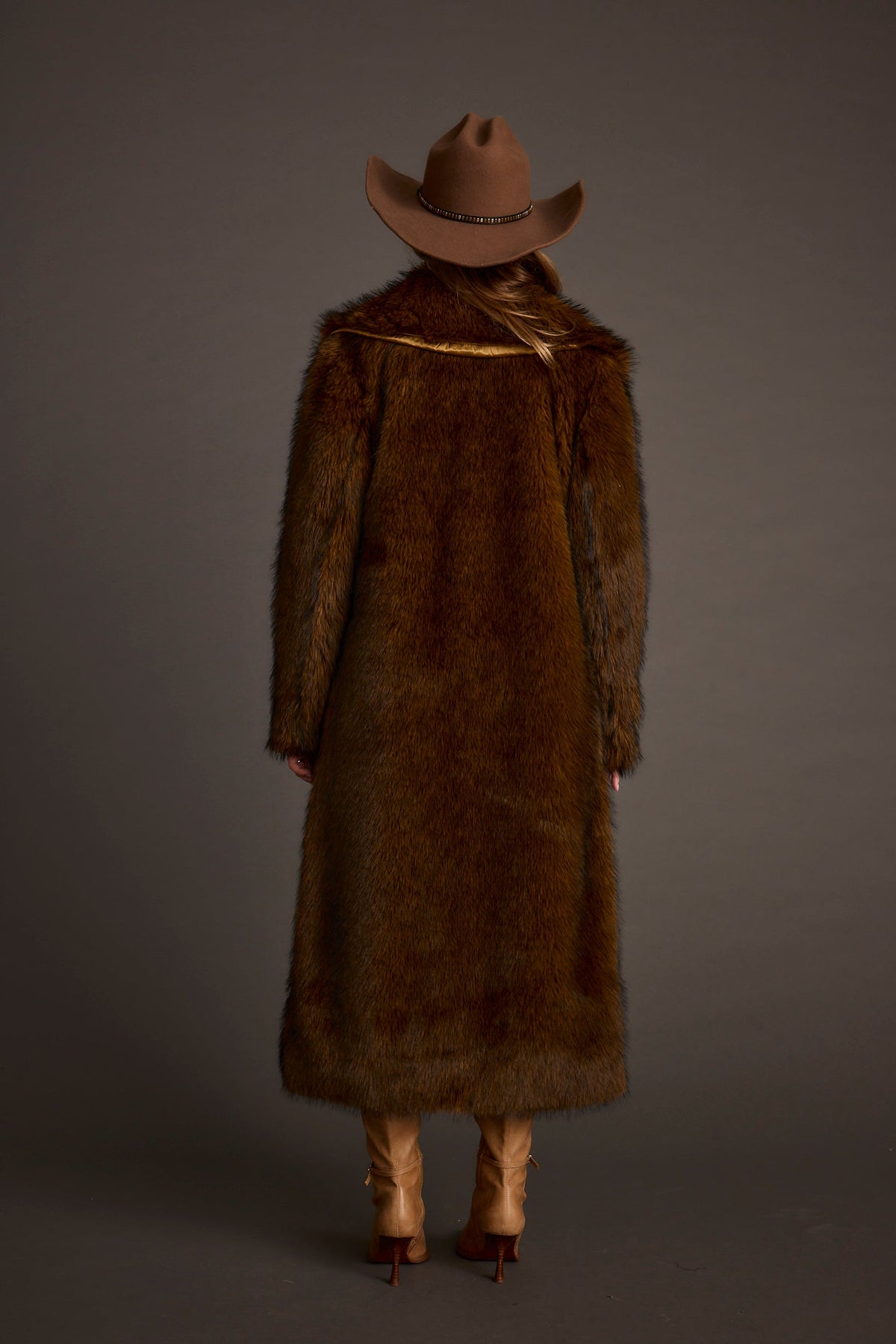 Manhattan Kahverengi Suni Kürk Kaban