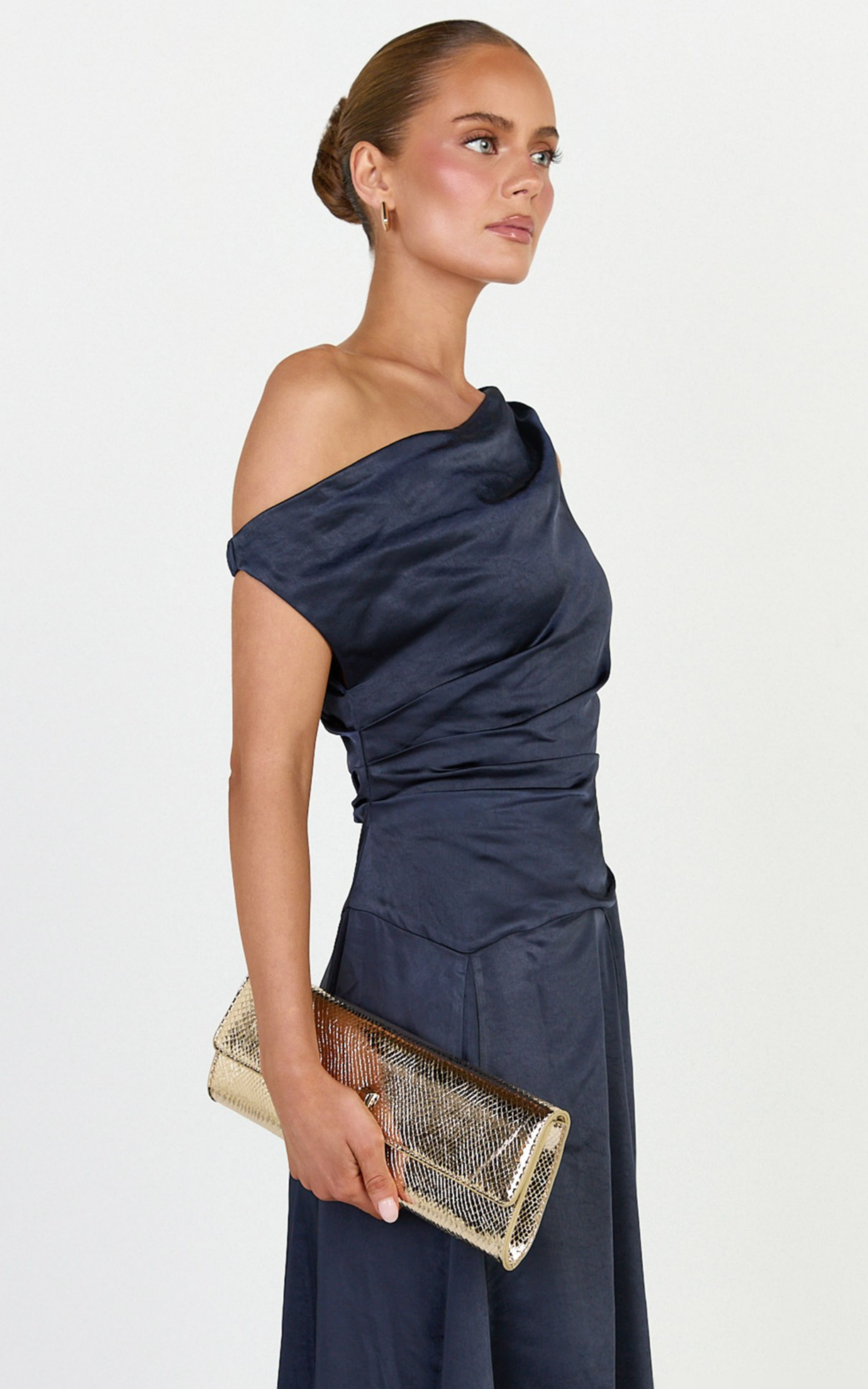 Maddison Clutch Çanta - Altın Dokulu