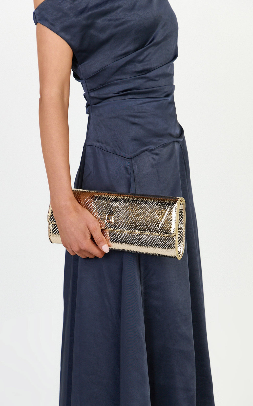 Maddison Clutch Çanta - Altın Dokulu