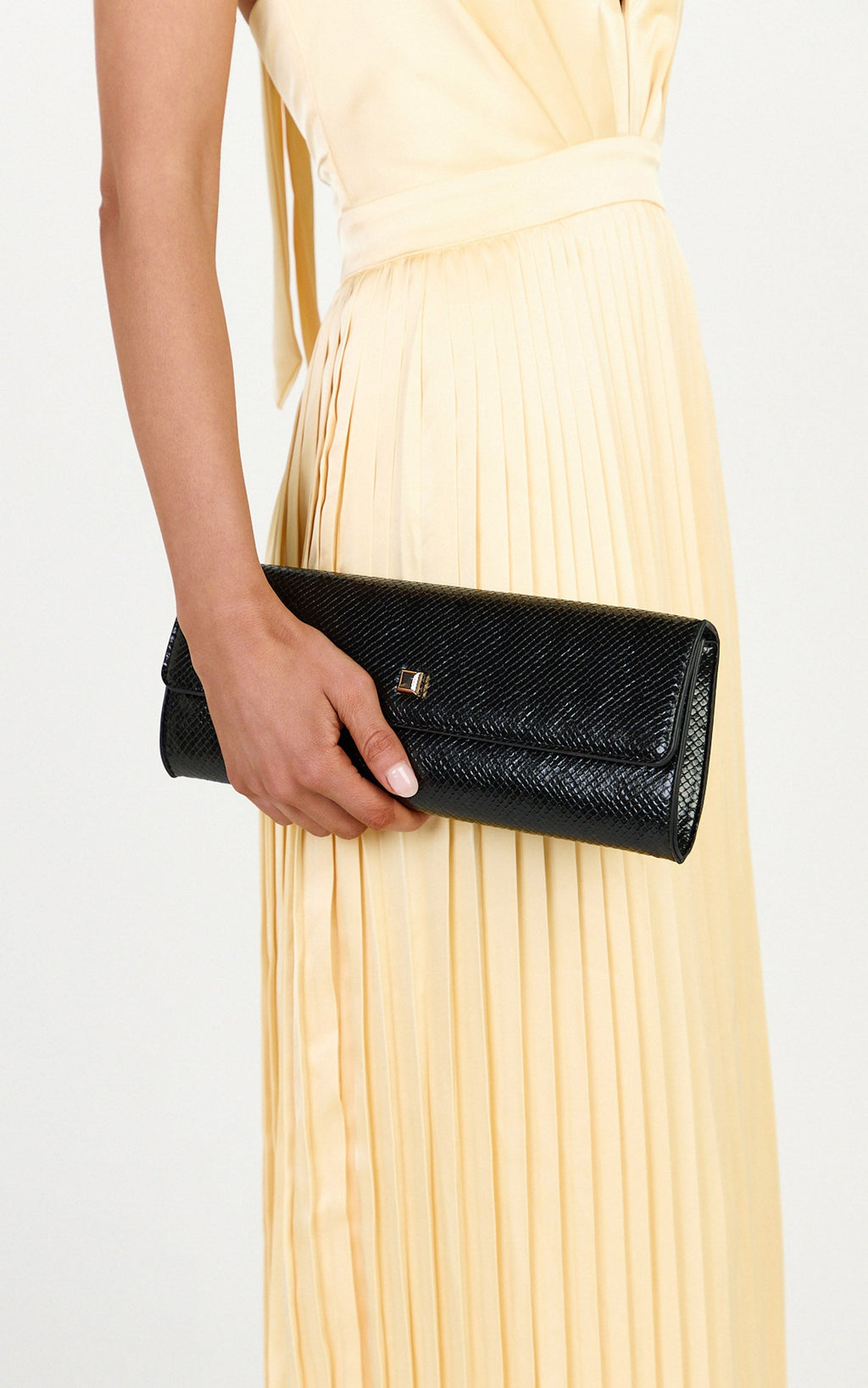 Maddison Clutch Çanta - Siyah Dokulu