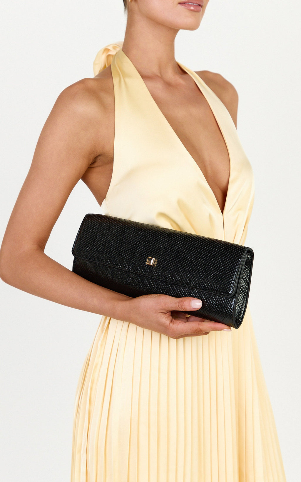 Maddison Clutch Çanta - Siyah Dokulu