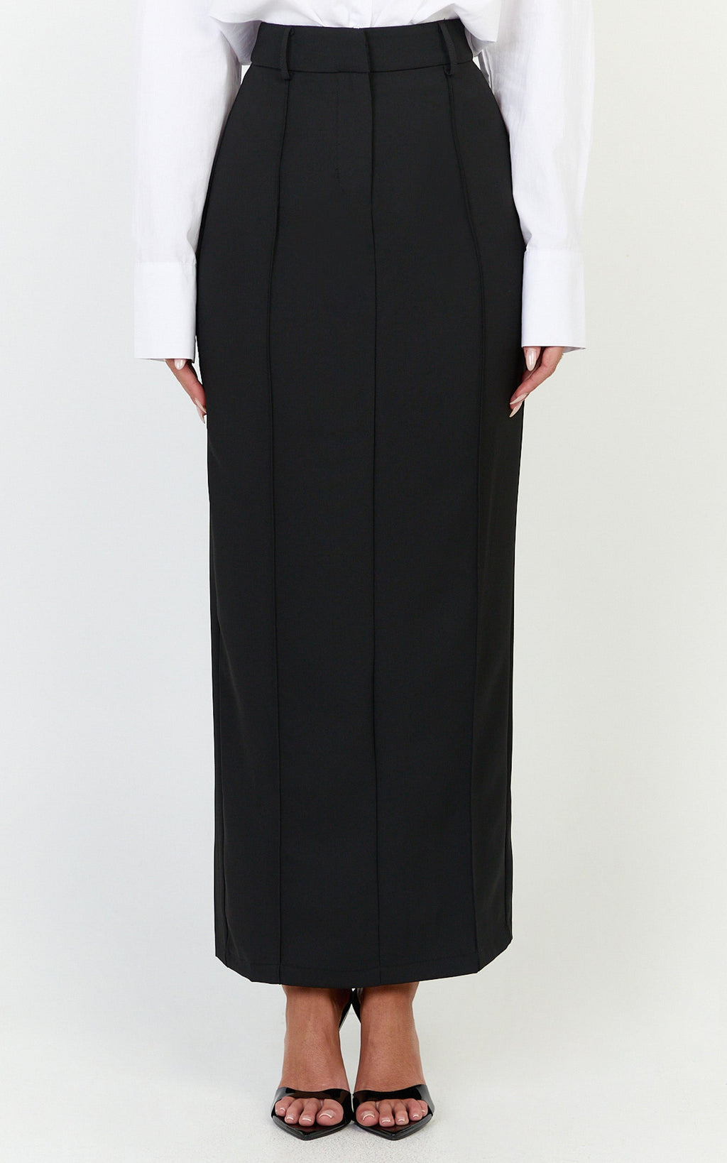 Stella Maxi Etek - Yüksek Bel Kalem Etek - Siyah