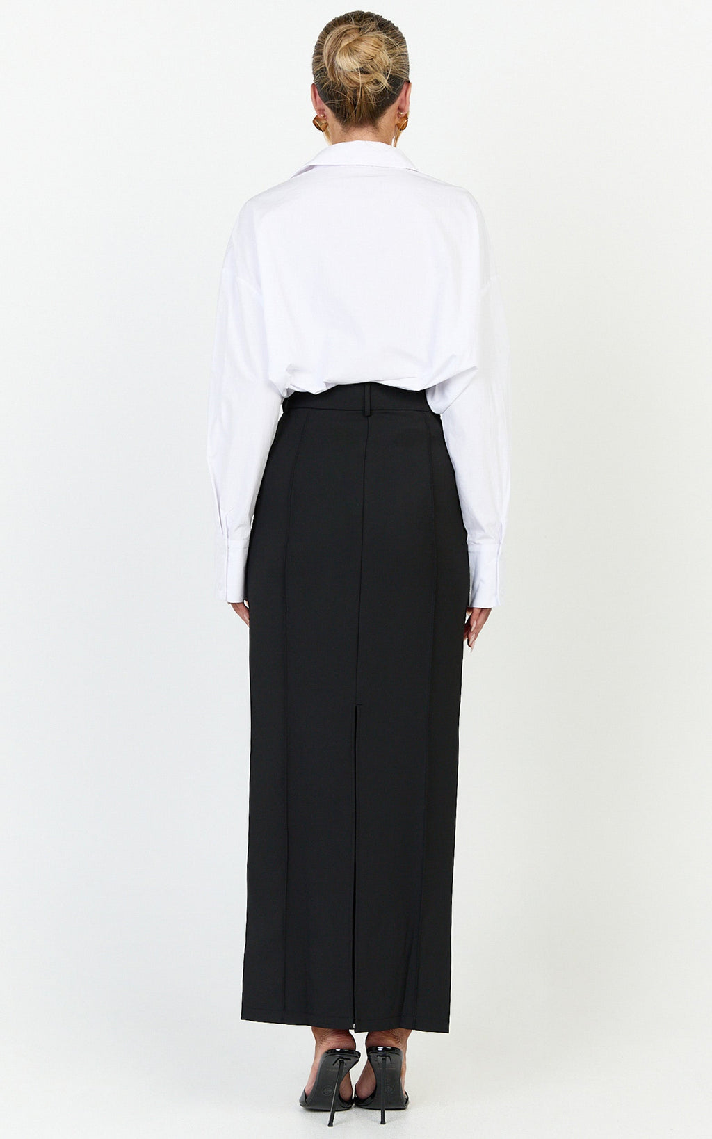 Stella Maxi Etek - Yüksek Bel Kalem Etek - Siyah