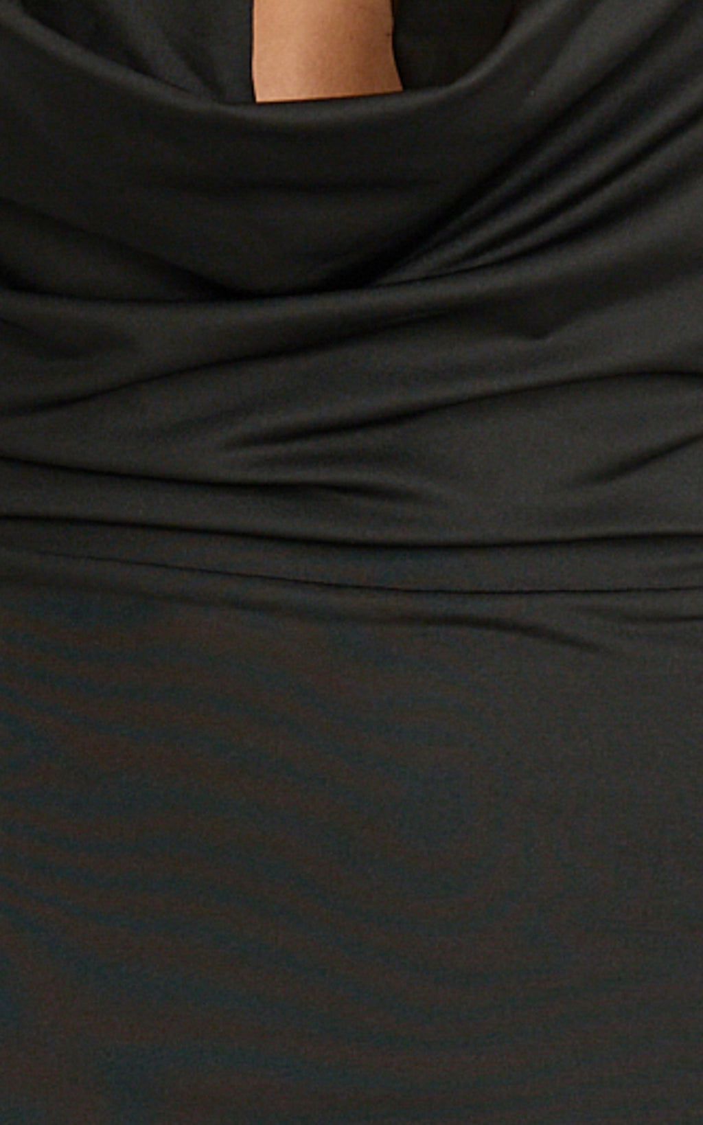 Sylvana Maxi Elbise - Siyah Degaje Boyundan Bağlamalı Bodycon Elbise