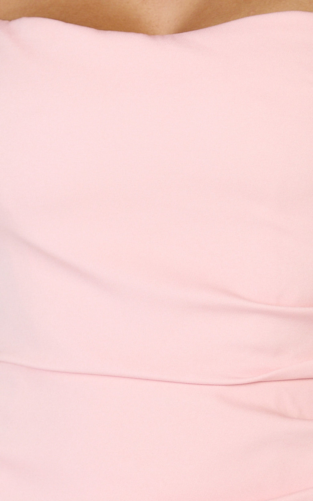 Sandy Mini Elbise - Pembe Kalp Yaka Boyundan Bağlamalı Pilili Detaylı Elbise