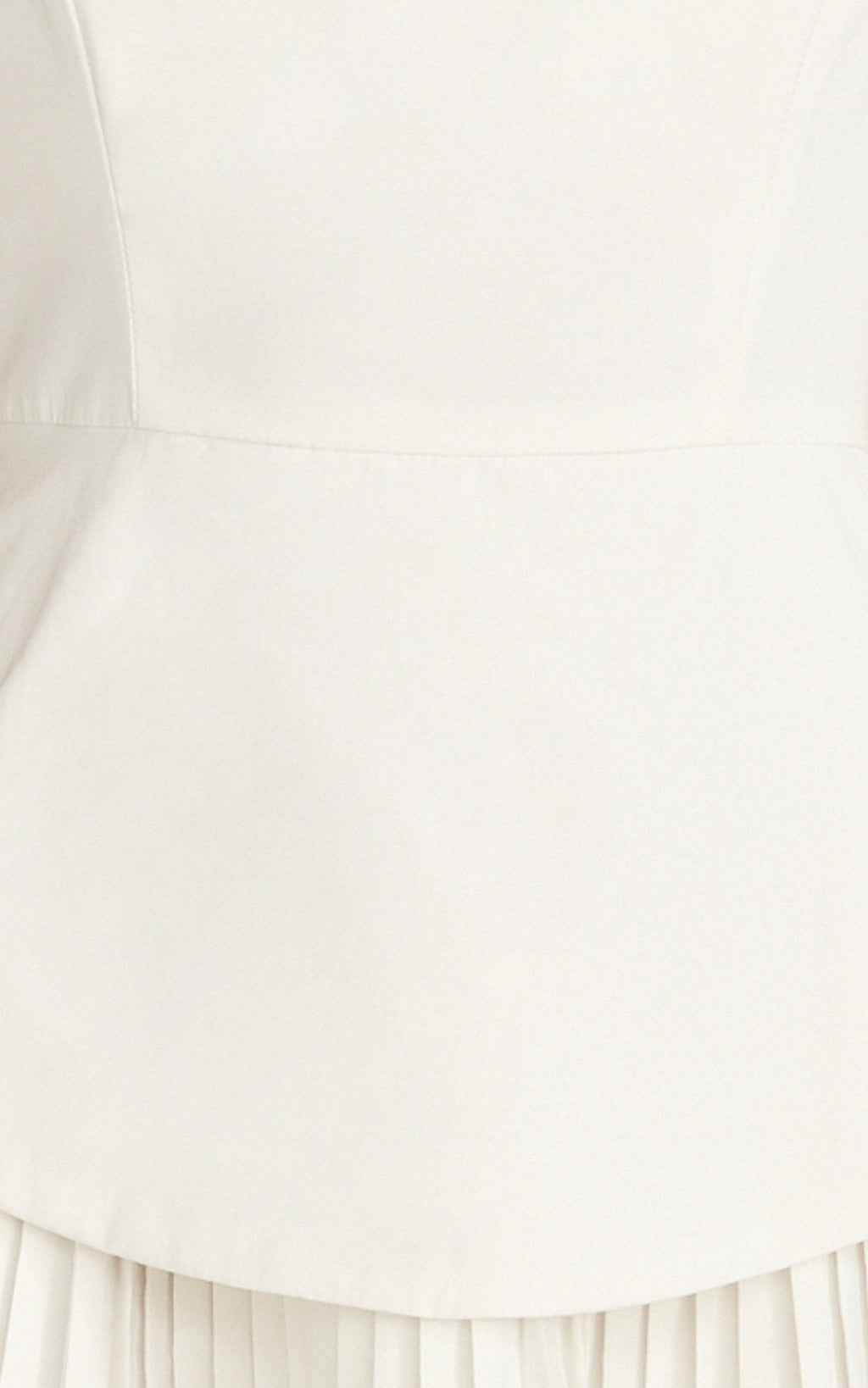Calla Mini Elbise - Kırık Beyaz Boyundan Bağlamalı Peplum Pileli Etekli Elbise