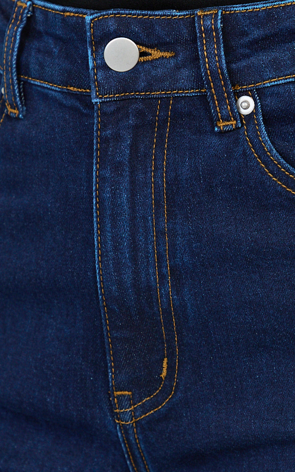 Phoebe Jean - Koyu Mavi Yıkamalı Yüksek Bel Düz Paça Esnek Denim Jean