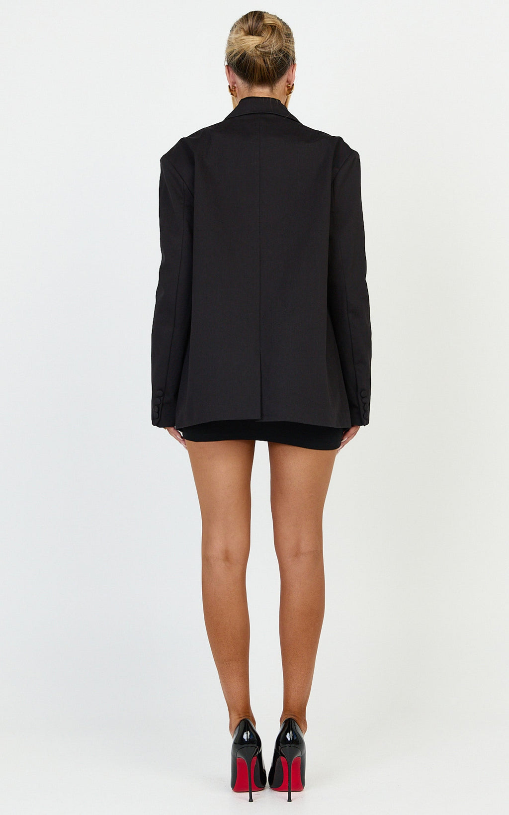 Virginia Ceket - Siyah Oversize Kruvaze Blazer