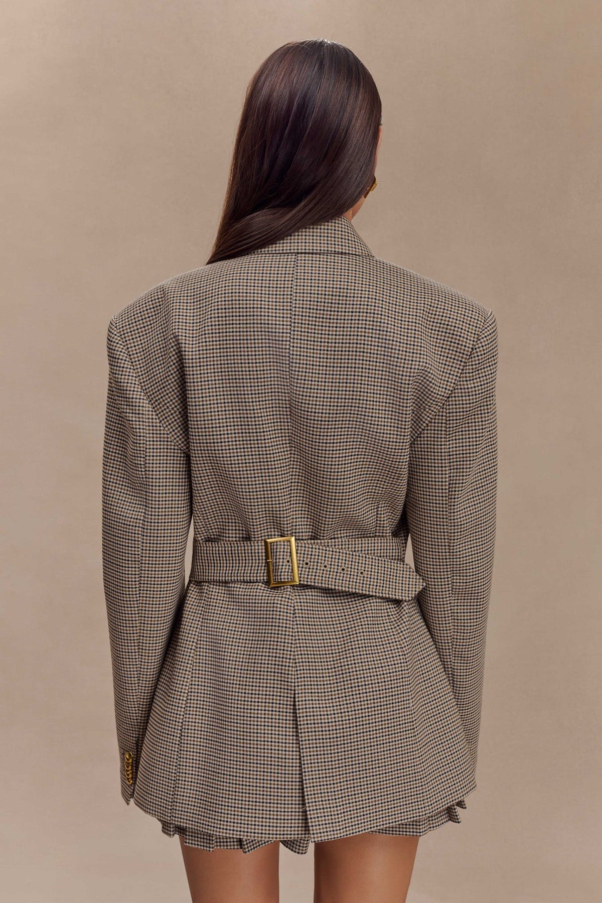 Mila Şeklinde Blazer - Bronz Kareli