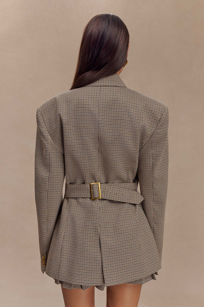 Mila Şeklinde Blazer - Bronz Kareli