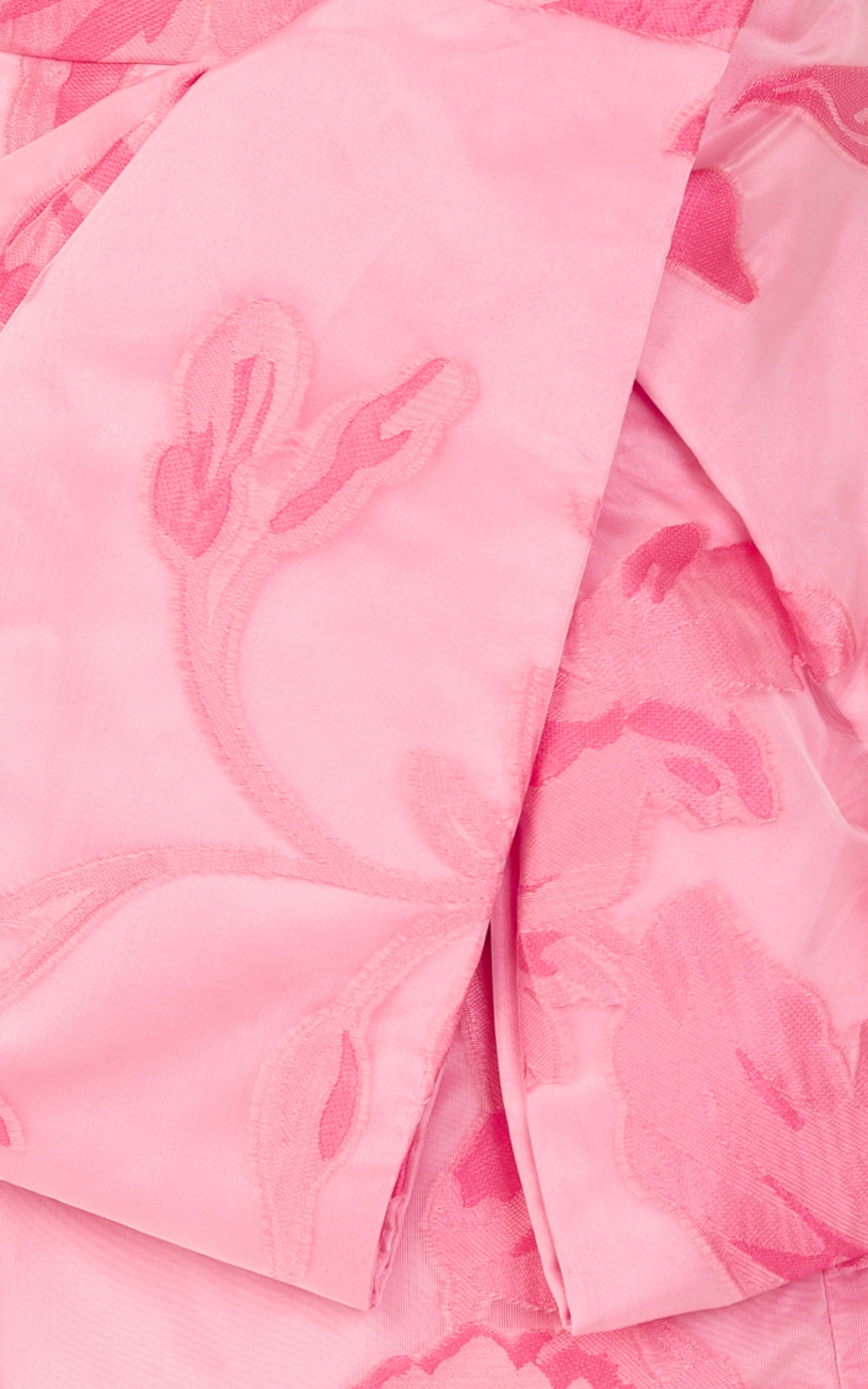 Violetta Mini Elbise - Pembe Straplez Fiyonk Detaylı Lale Etekli Elbise