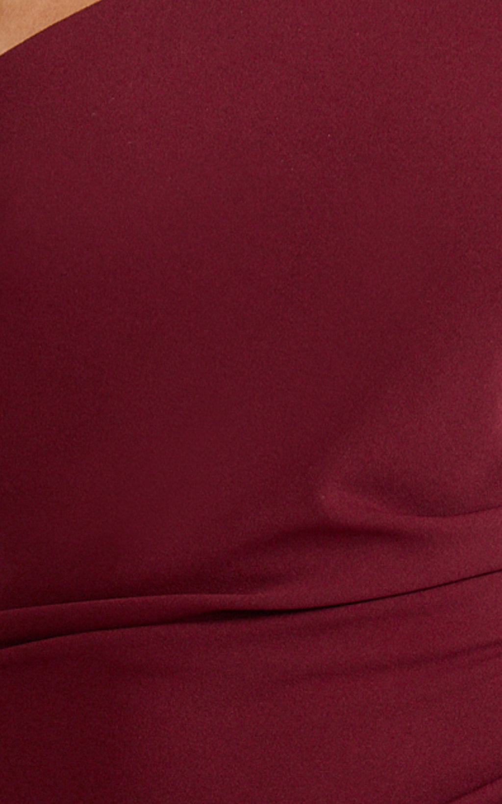 Criselda Maxi Elbise - Tek Omuz Elbise - Bordo