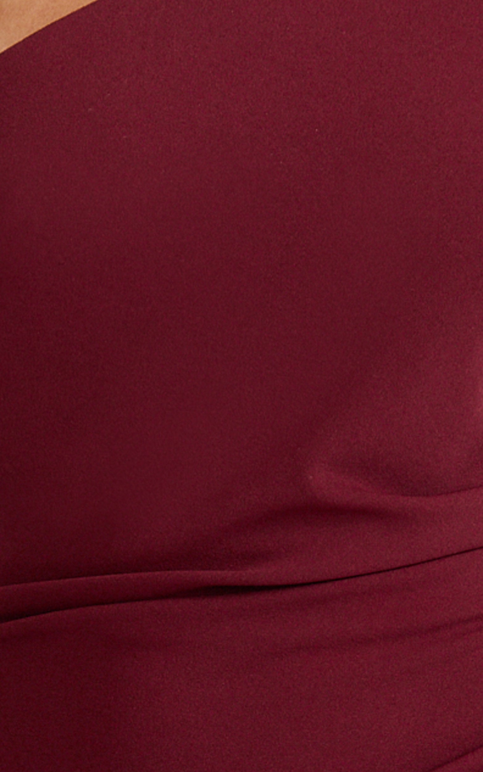 Criselda Maxi Elbise - Tek Omuz Elbise - Bordo