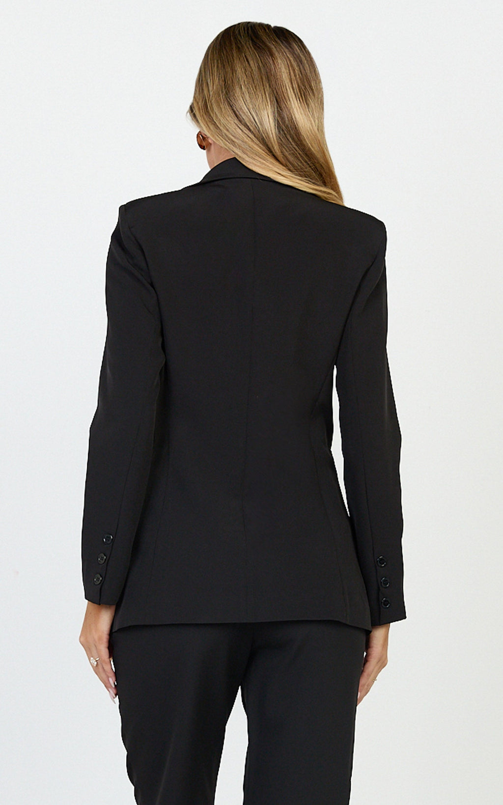 Hermie Blazer Ceket - Siyah Tek Düğmeli Blazer