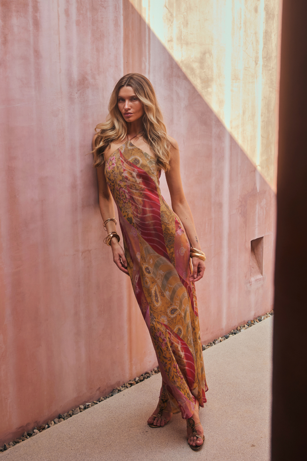 Isabella Patchwork Maxi Elbise