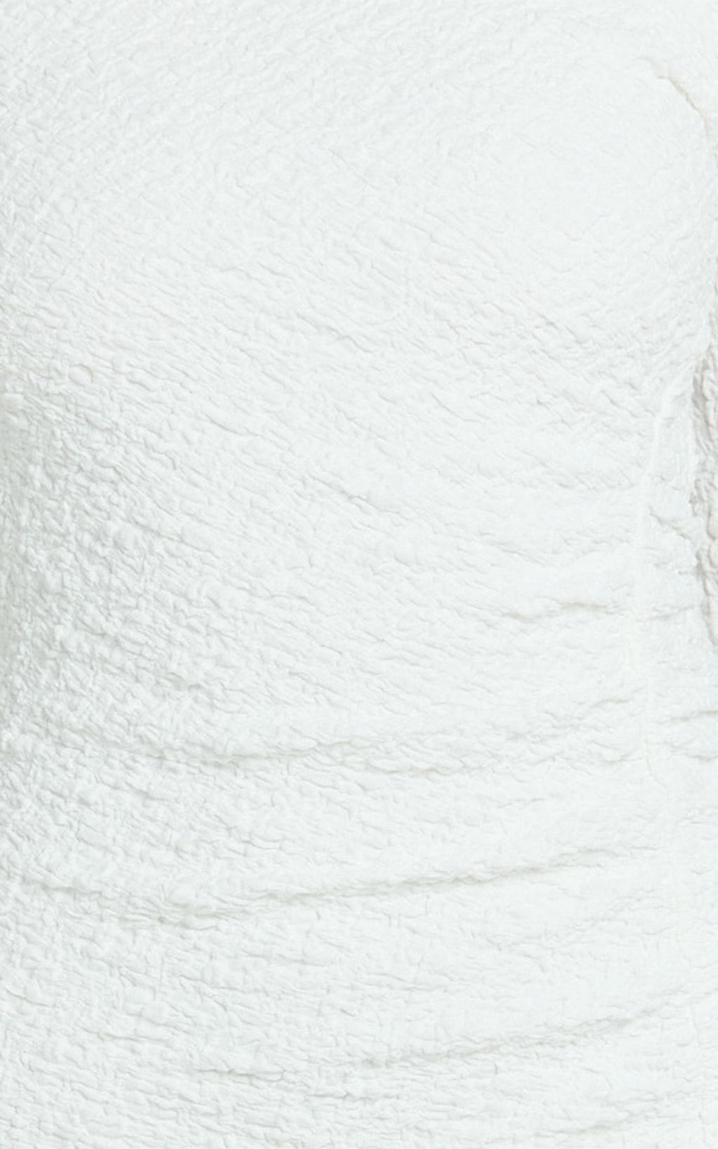 Abbie Mini Elbise - Beyaz Dokulu Jarse Omuz Detaylı Büzgülü Bodycon Elbise