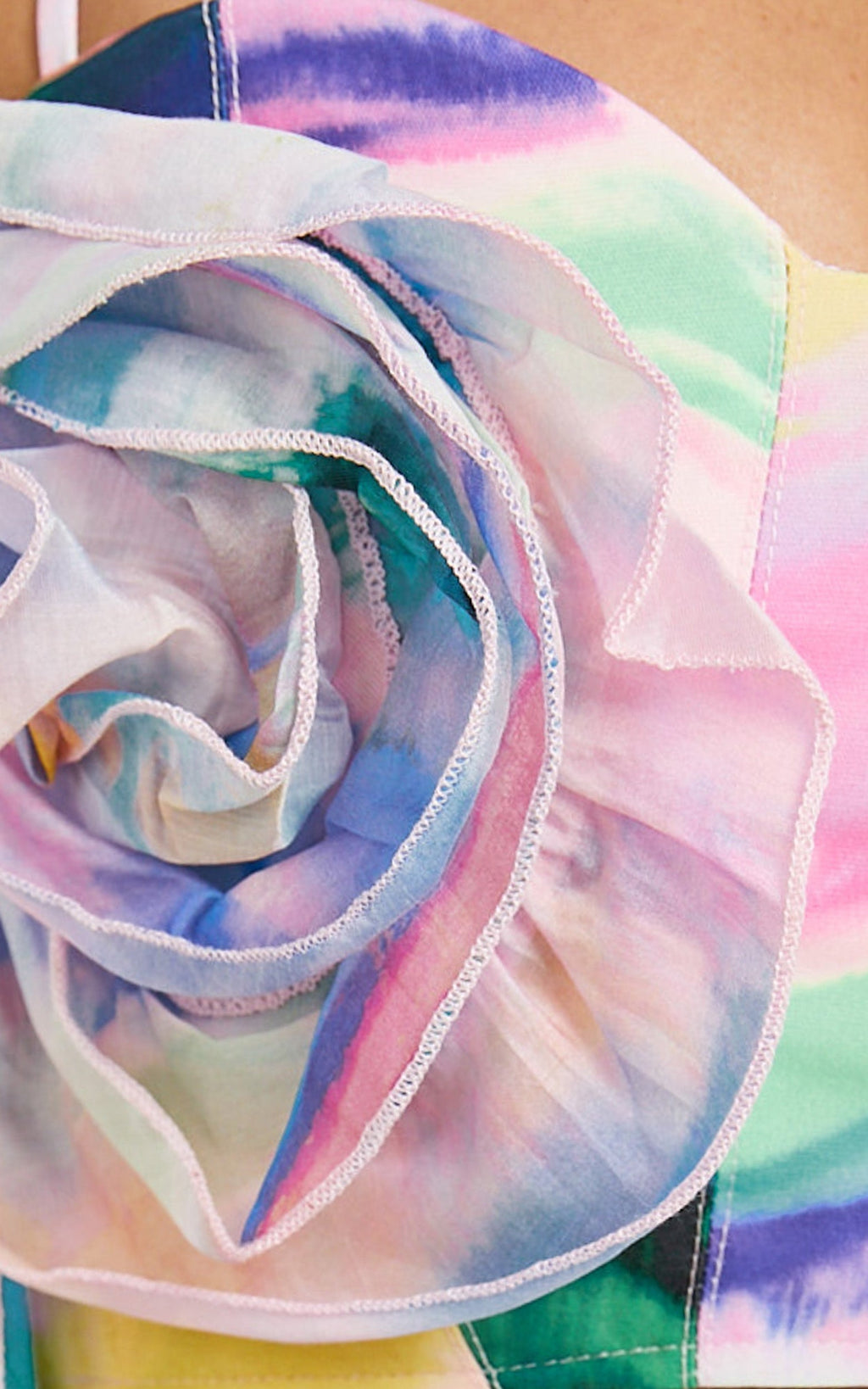 Amalie The Label - Abstract Sunset Desenli Kiama Boyundan Bağlamalı Büstiyer Üst