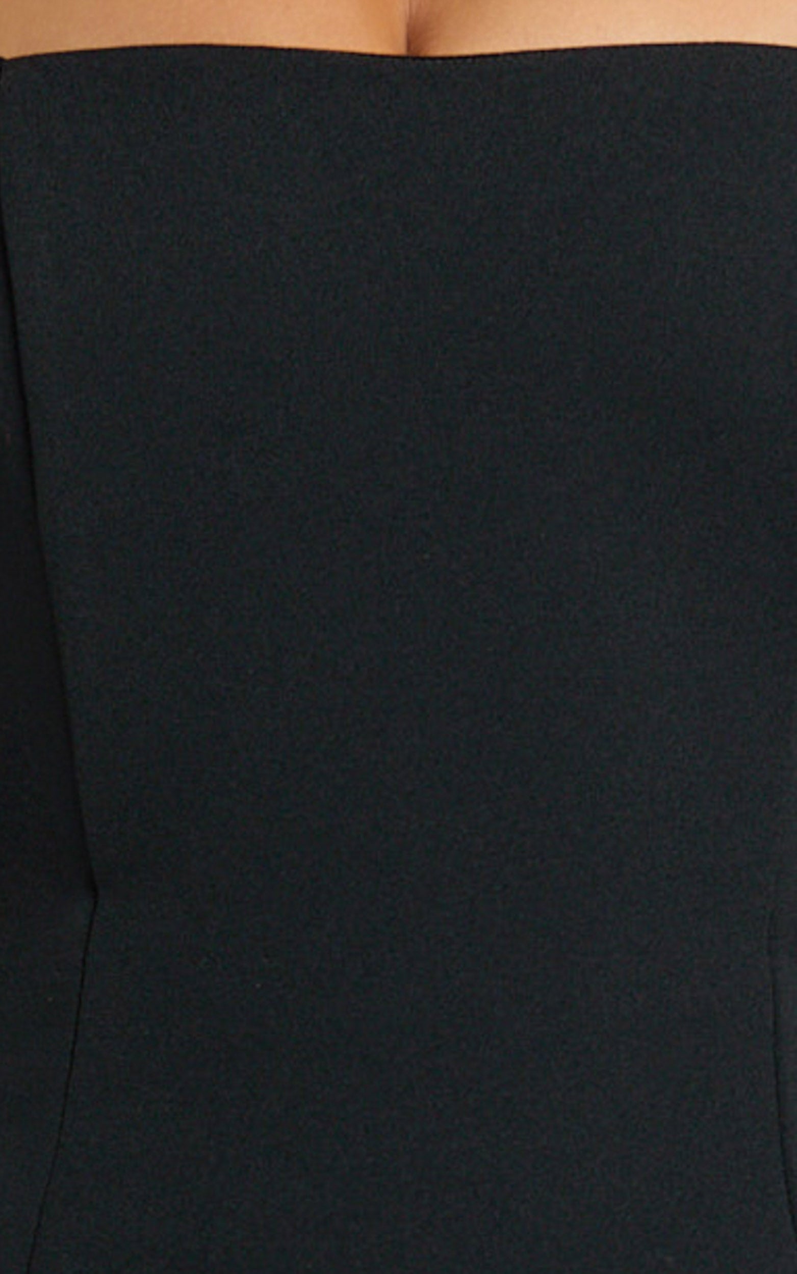 Anya İkili Üst ve Etek Takımı - Siyah Straplez Fit & Flare Üst ve Maxi Etek