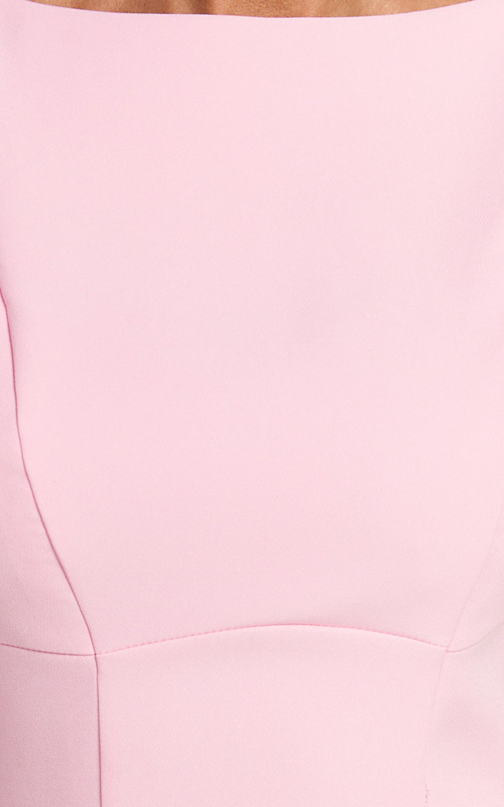 Arisa Mini Elbise - Pembe Yüksek Yaka Sırt Dekolteli Elbise
