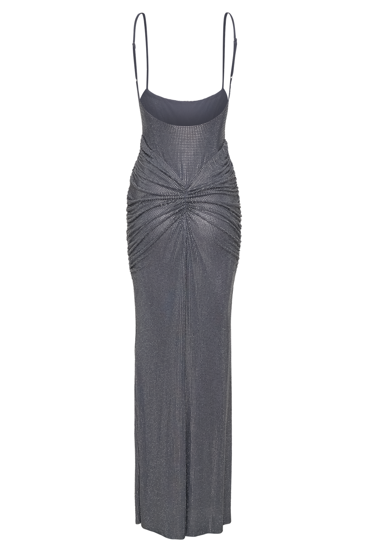 Roisin Diamante Maxi Elbise - Metalik Gri