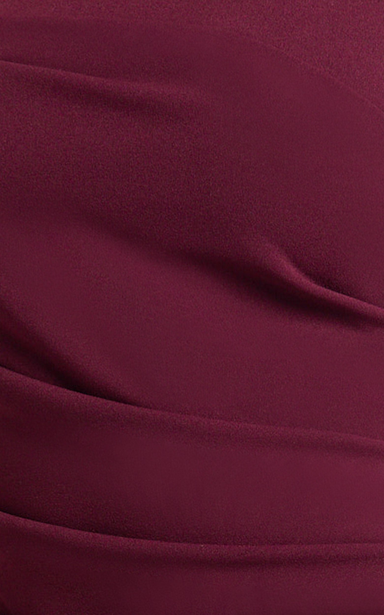 Belle Maxi Elbise - Bordo Omuzdan Bağlama Detaylı Elbise