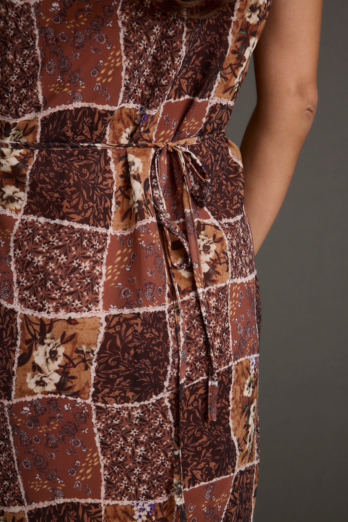 Bree Patchwork Midi Elbise
