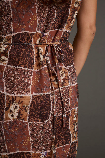 Bree Patchwork Midi Elbise