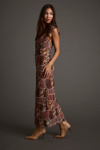 Bree Patchwork Midi Elbise