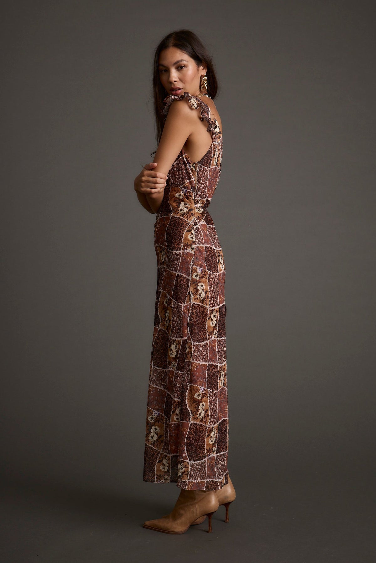 Bree Patchwork Midi Elbise
