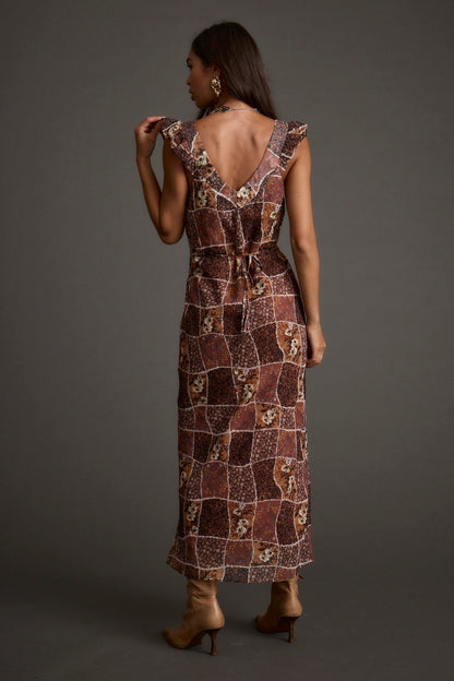 Bree Patchwork Midi Elbise