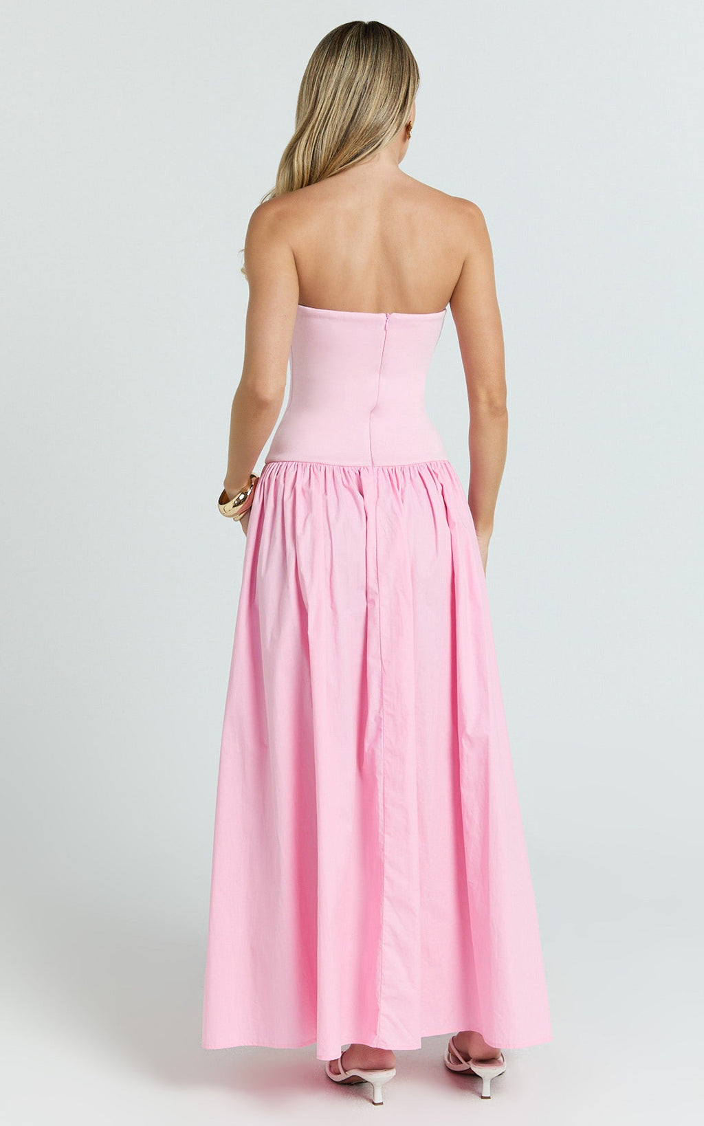 Cheyenne Maxi Elbise - Pembe Straplez A Kesim Elbise