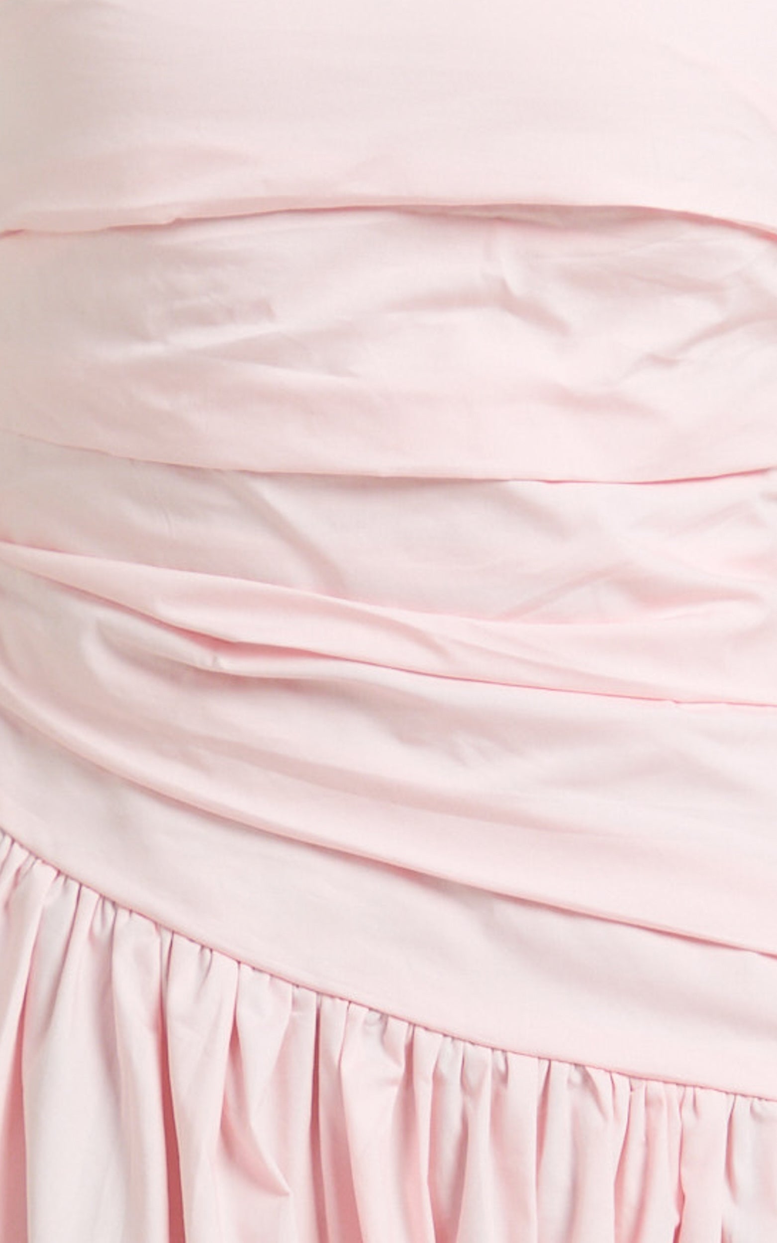 Cora Midi Elbise - Pembe Straplez Elbise