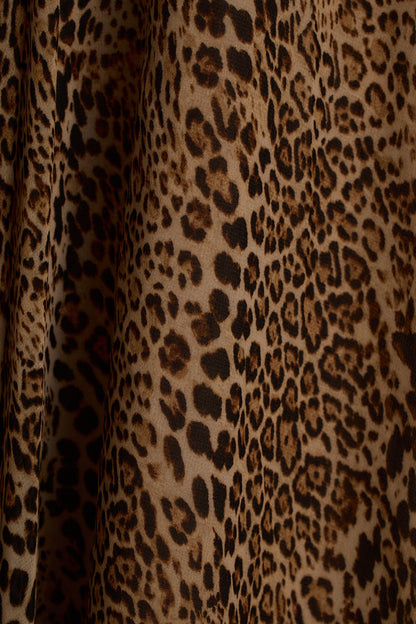 Darcy Leopar Desenli Maxi Elbise
