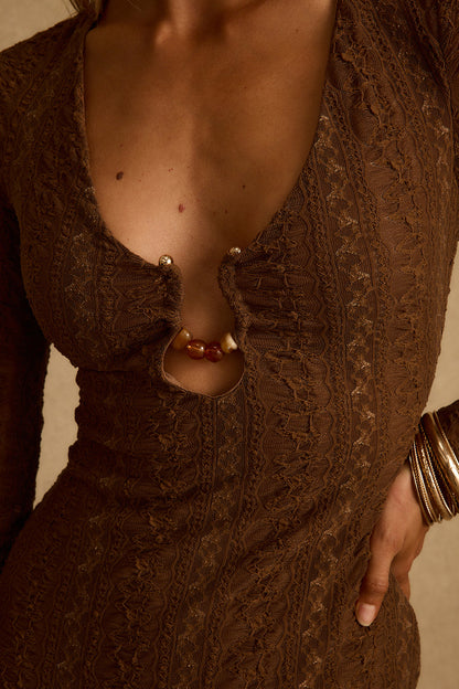 Dorado Mocha Maxi Elbise