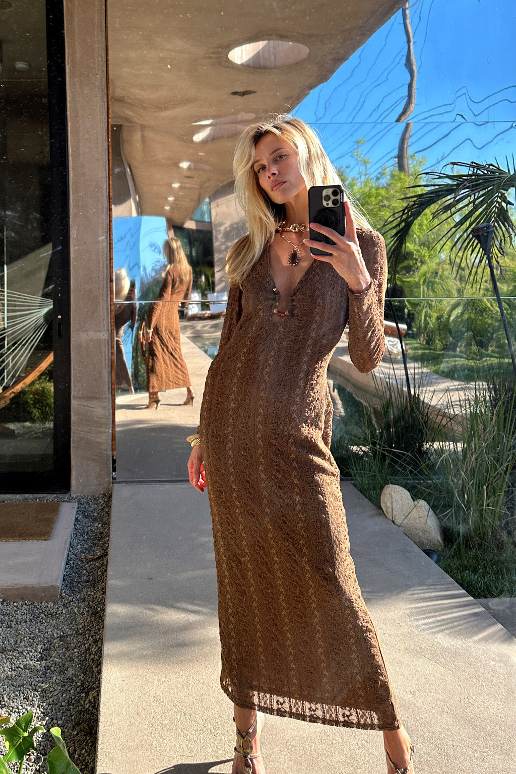 Dorado Mocha Maxi Elbise