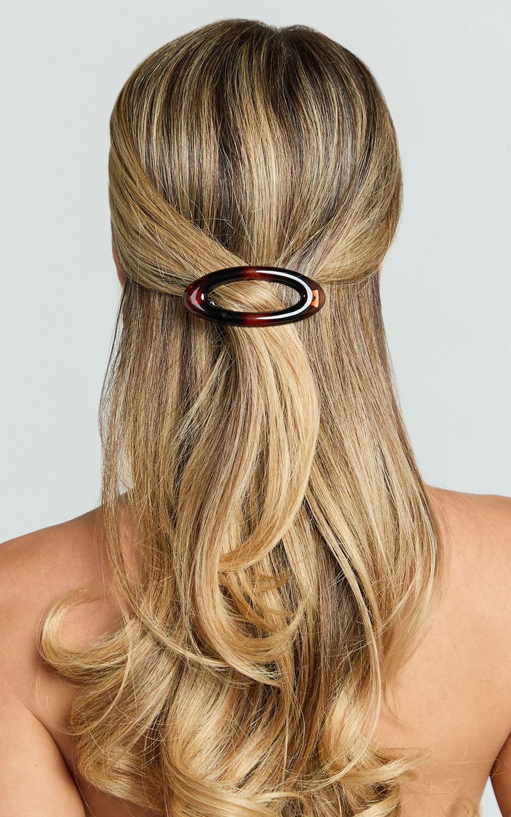 Edeline Saç Tokası - Tortoiseshell Oval Barette Toka