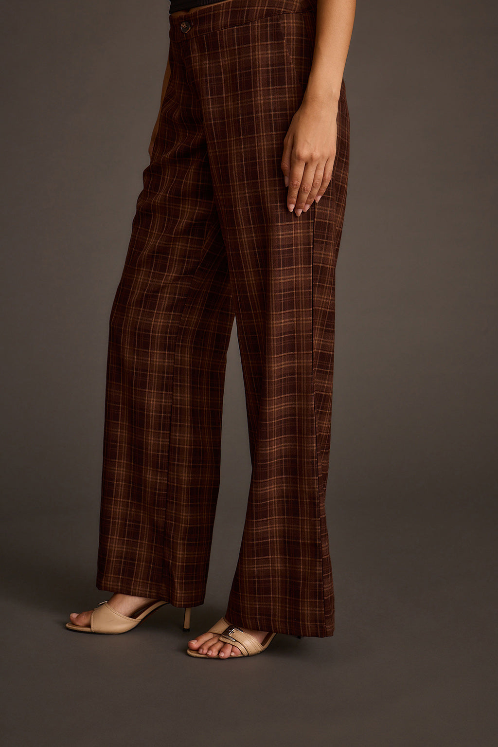 Franklin Mocha Ekose Pantolon