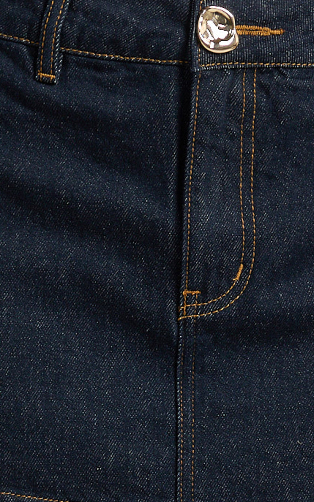 Fabia Şort Etek - Ham Denim Yıkamalı Orta Bel Denim Şort Etek