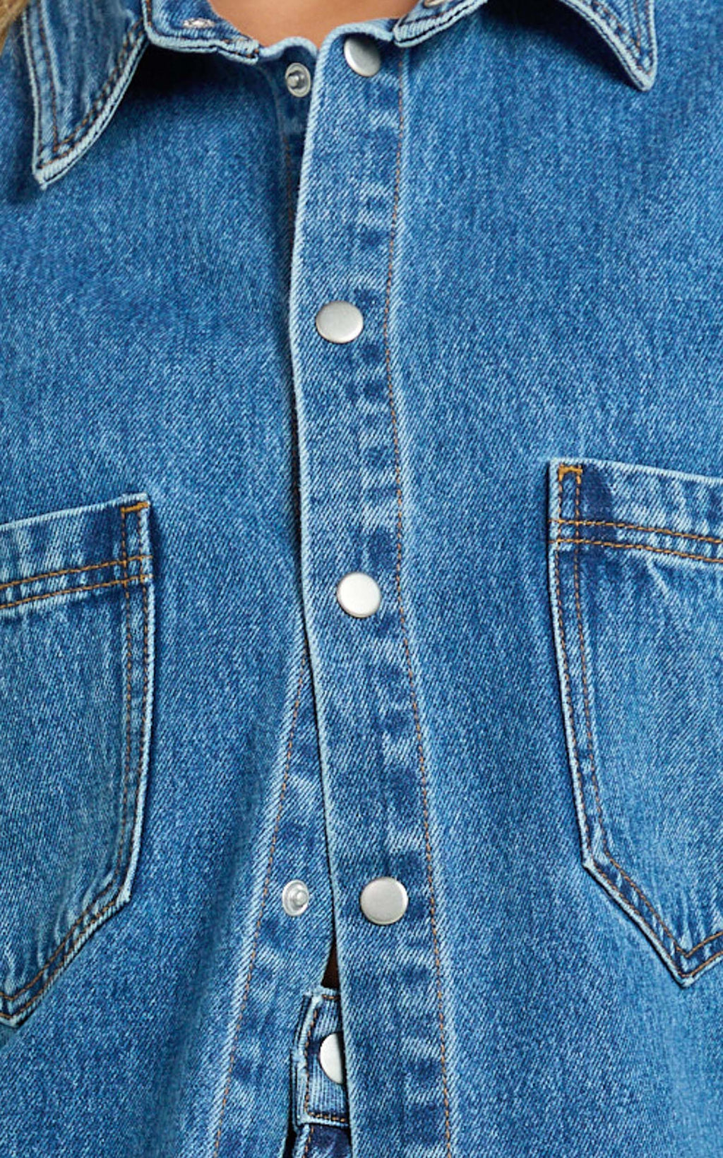 Faharra Gömlek - Koyu Mavi Yıkamalı Geri Dönüştürülmüş Pamuklu Denim Gömlek