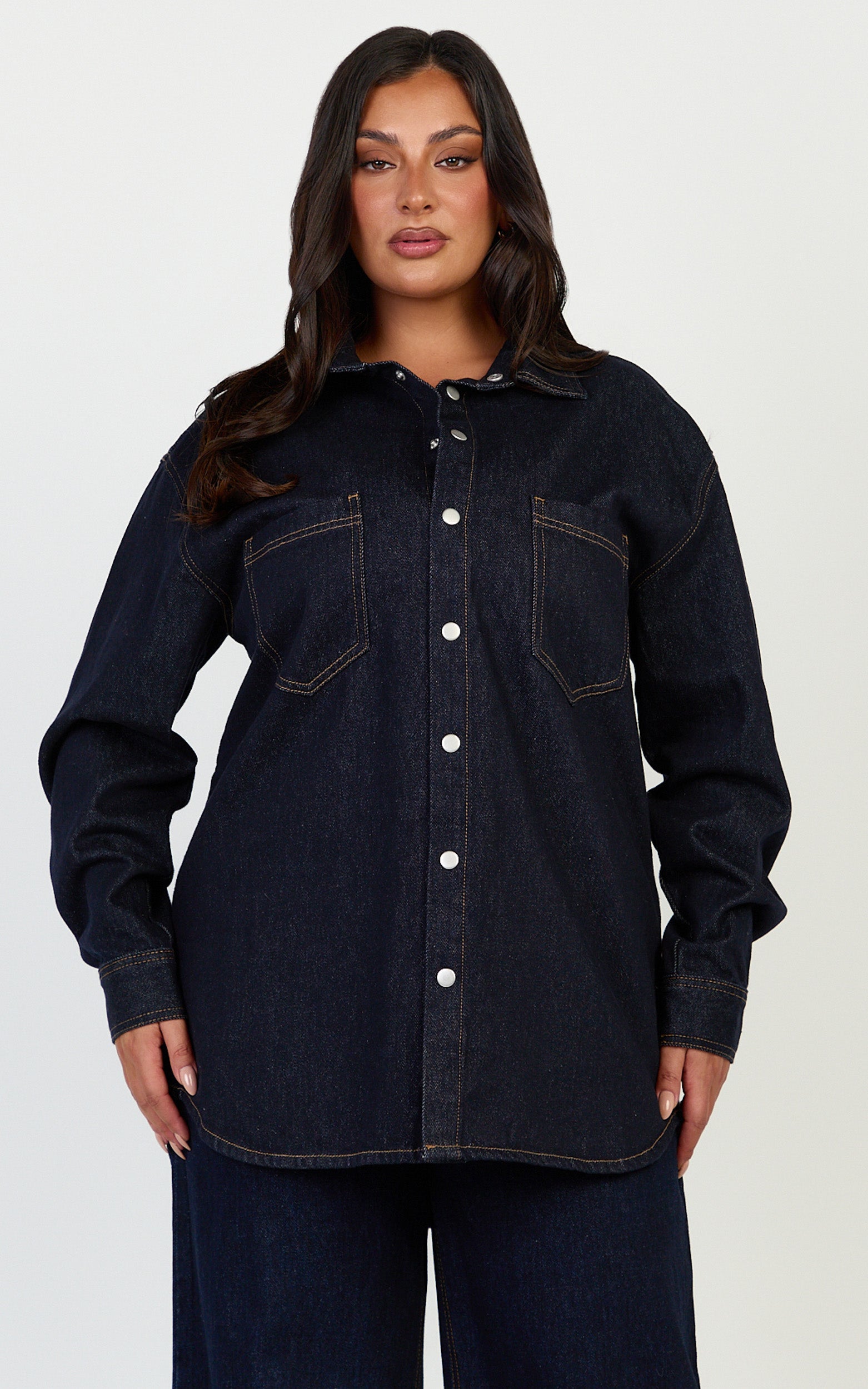 Faharra Gömlek - Ham Geri Dönüştürülmüş Pamuklu Denim Gömlek