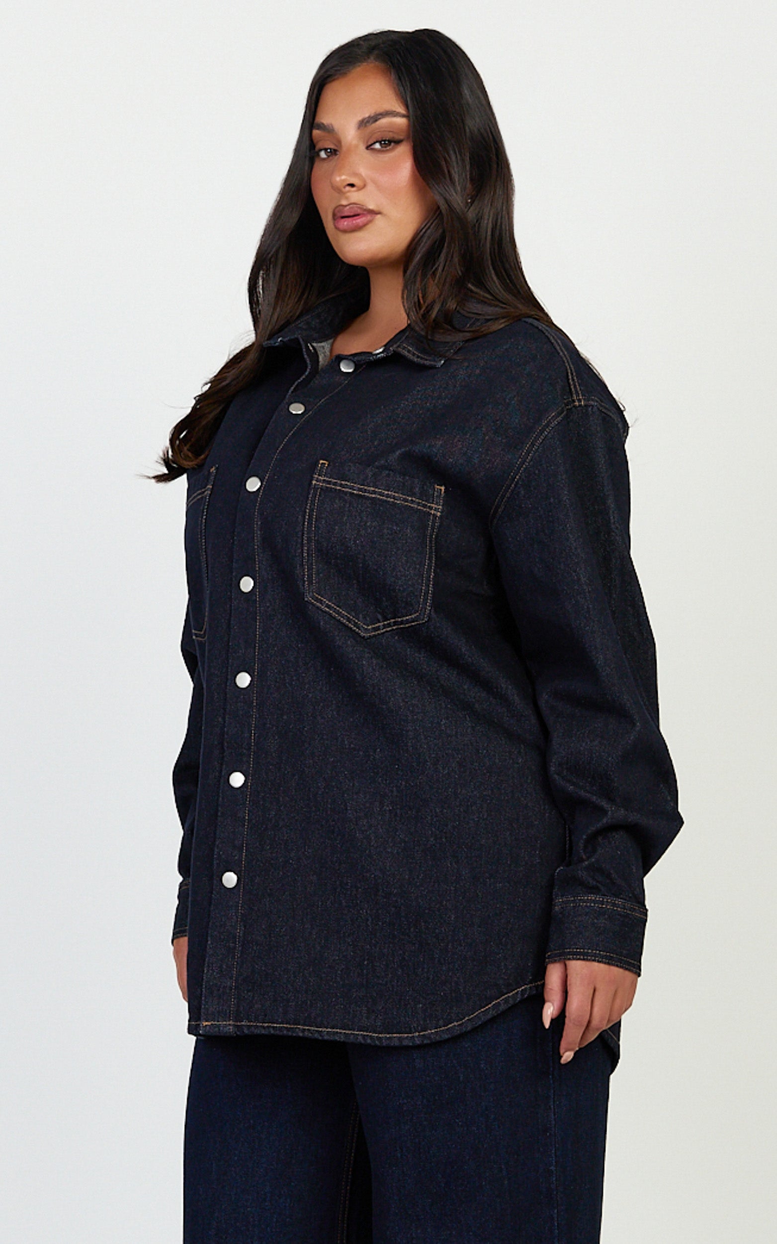 Faharra Gömlek - Ham Geri Dönüştürülmüş Pamuklu Denim Gömlek