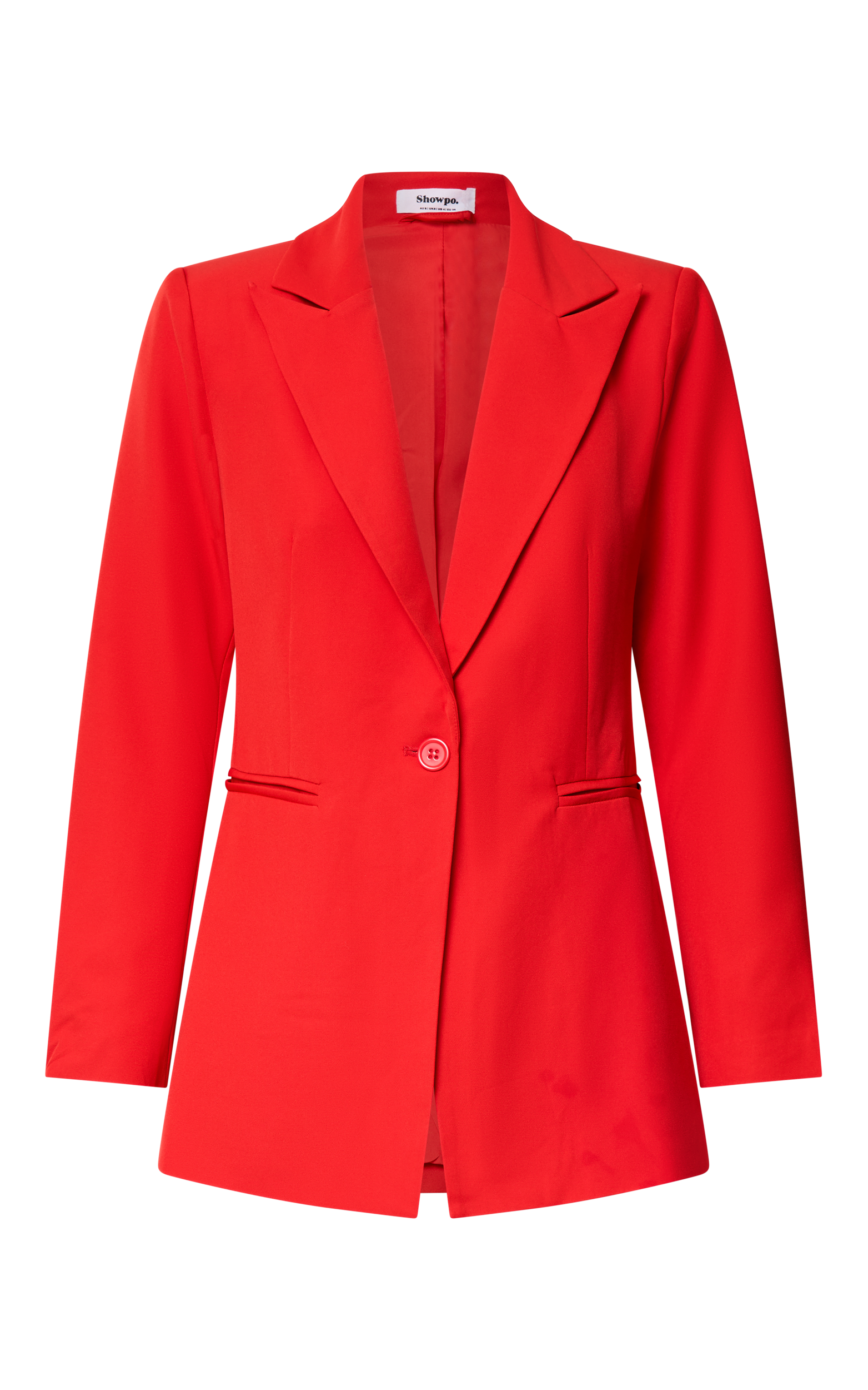 Hermie Blazer Ceket - Kırmızı Tek Düğmeli Blazer
