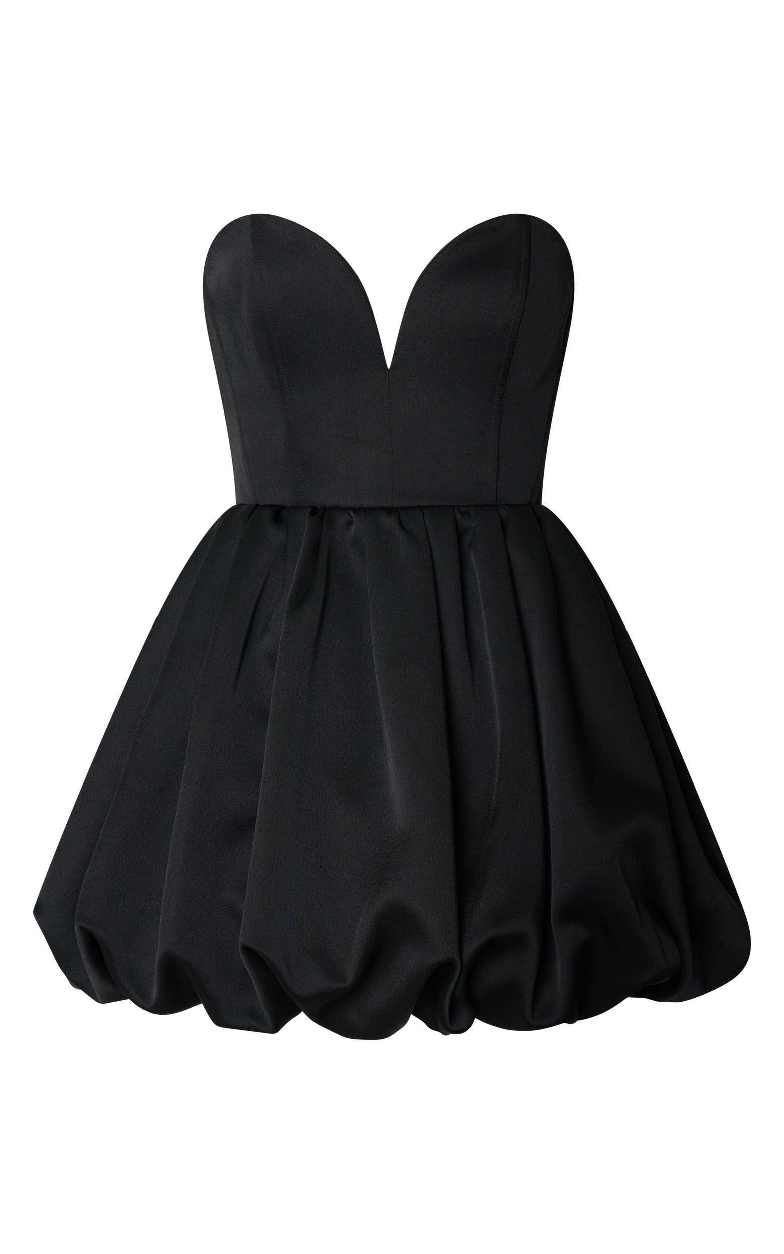 Roland Mini Elbise - Siyah Straplez Düşük Bel Fit & Flare Elbise
