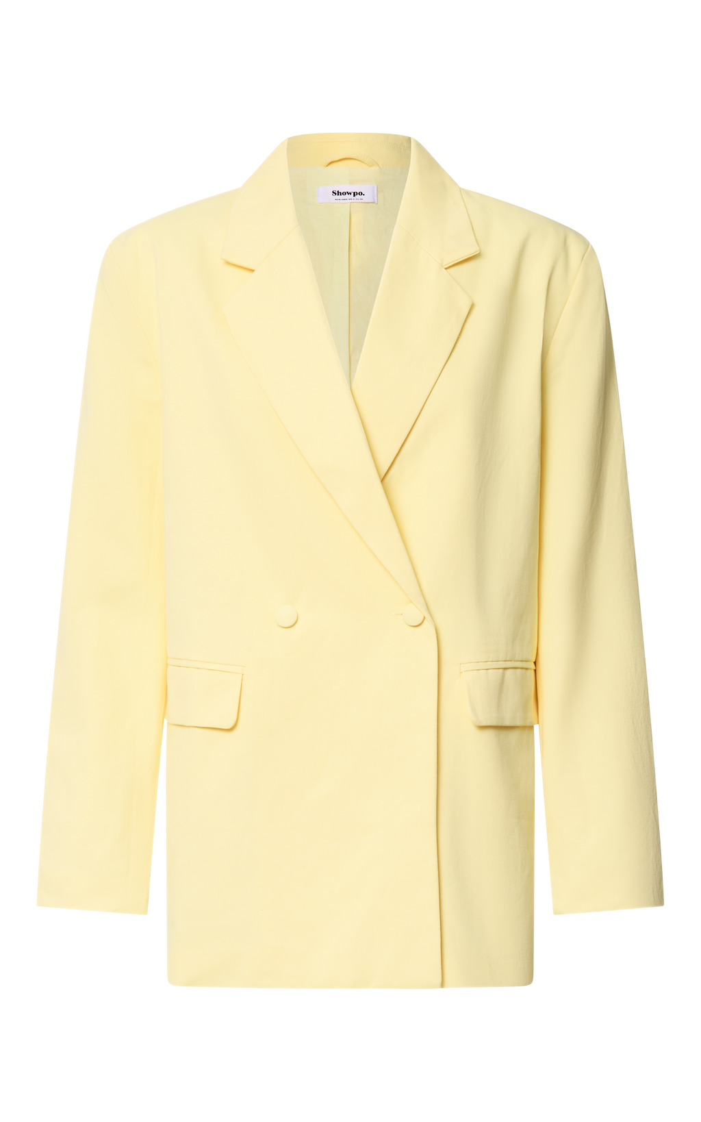 Virginia Ceket - Pastel Sarı Oversize Kruvaze Blazer