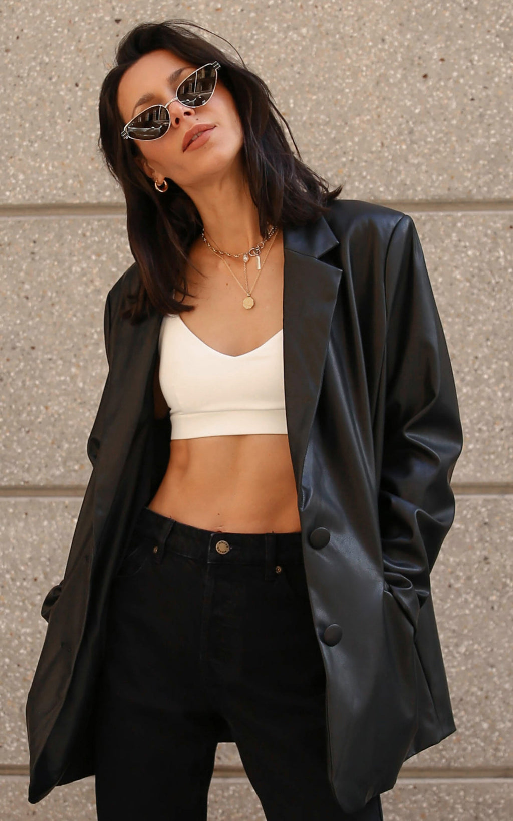 Orochie Bralet - Beyaz Yuvarlak Yaka Bralet