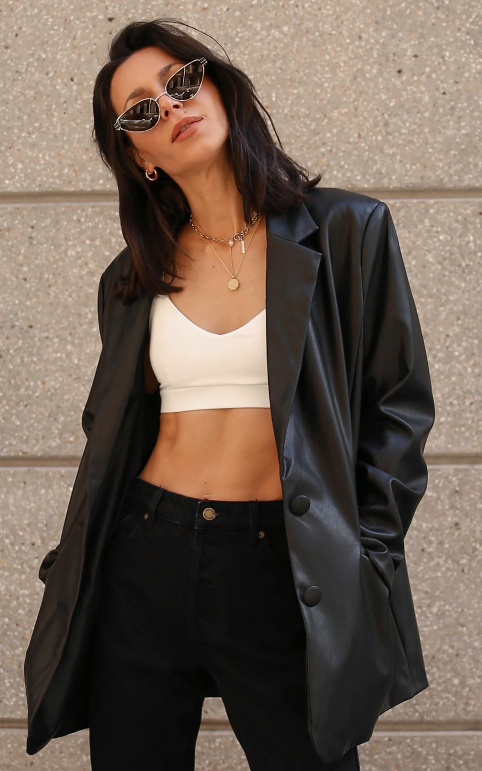 Orochie Bralet - Beyaz Yuvarlak Yaka Bralet