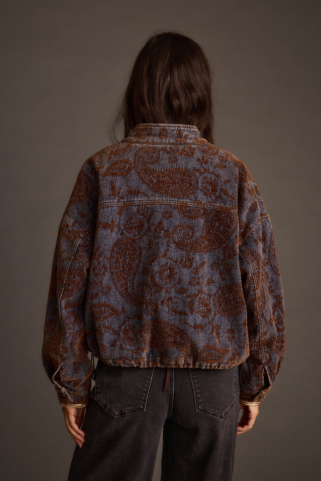 Gina Denim Paisley Nakışlı Ceket