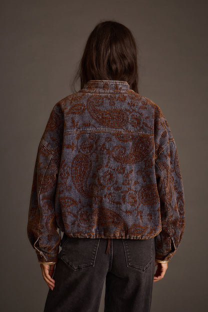 Gina Denim Paisley Nakışlı Ceket