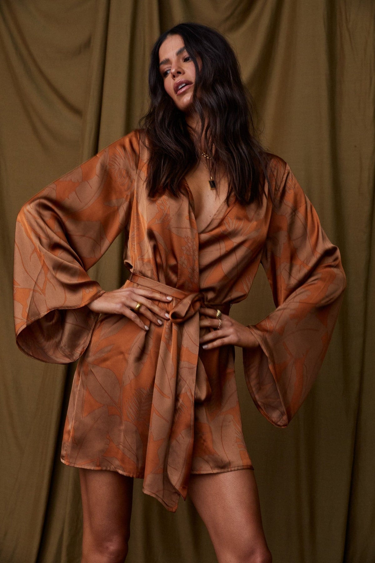 Gold Standard Kiremit Kimono Elbise