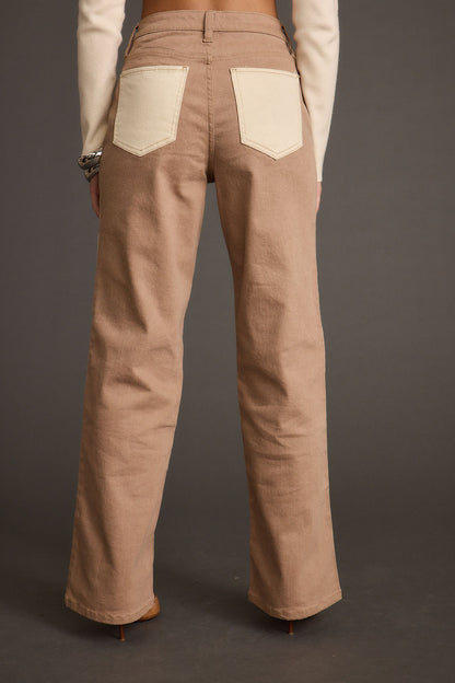 High Noon İki Renkli Western Pantolon
